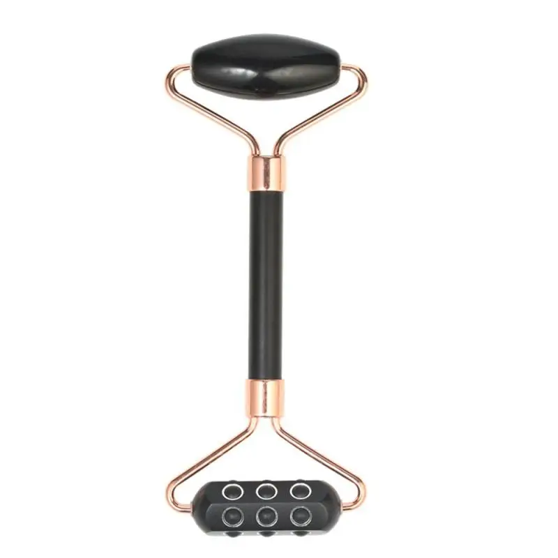 Ролик для массажа лица 2 в 1 с двойной головкой германиевый нефритовый ролик