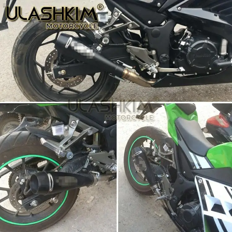 Универсальный 38-51 мм Мотоцикл Скутер выхлопная труба Escape GP горшок глушитель для