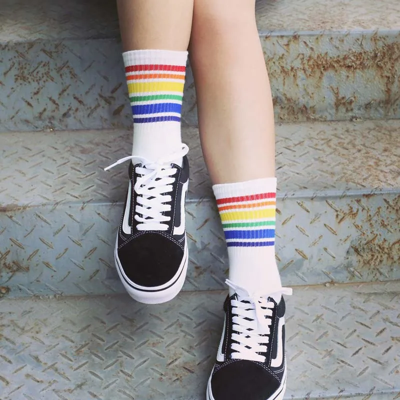 Носки [COSPLACOOL] женские цветные для уличного скейтборда повседневные Простые