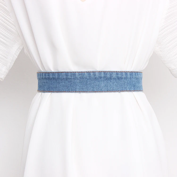 Женский джинсовый пояс с металлической пряжкой EAM универсальный Повседневный