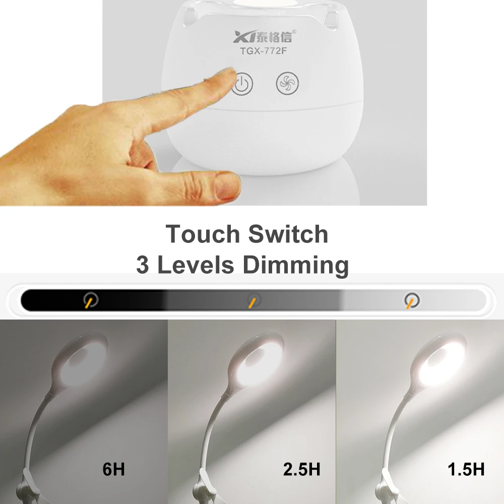 Сенсорный выключатель 3 режима светодиодная настольная лампа с мини