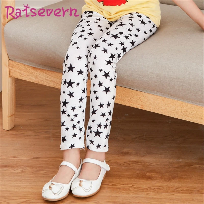 Raisvern/леггинсы для девочек с 3D принтом звездного неба узкие брюки маленьких