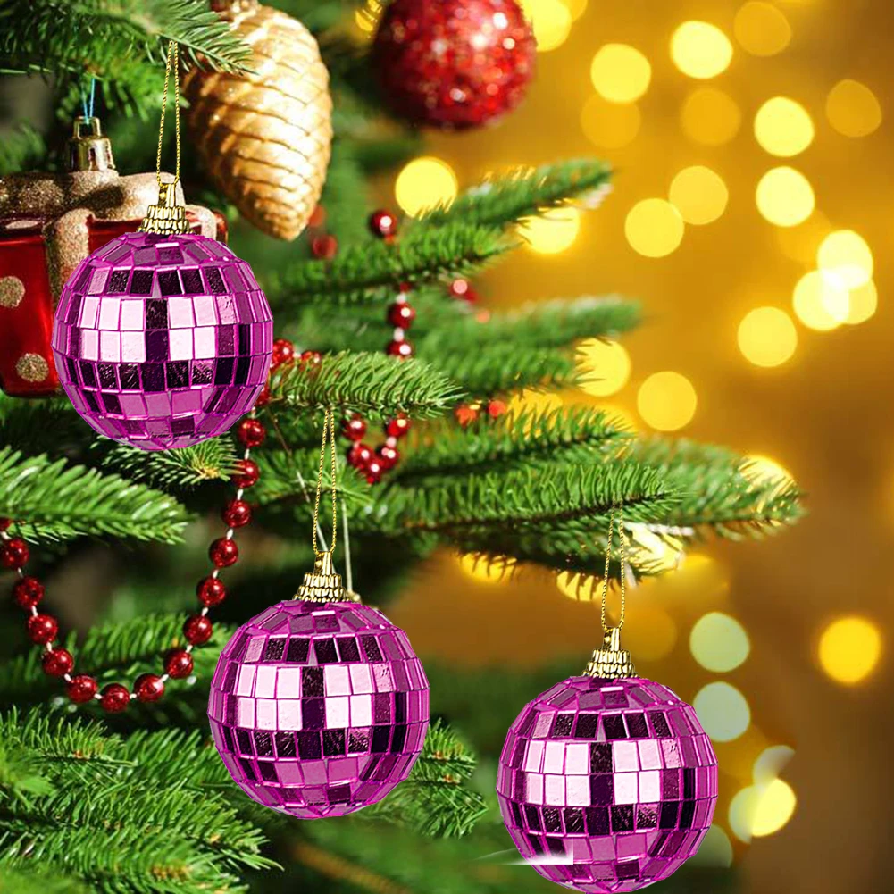 6 шт. отражающий зеркальный шар вращающийся цветной Lob Дискотека вечерние висячие