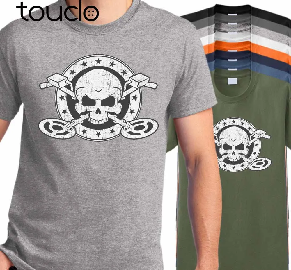 Футболка мужская с изображением черепа и металла повседневная тенниска