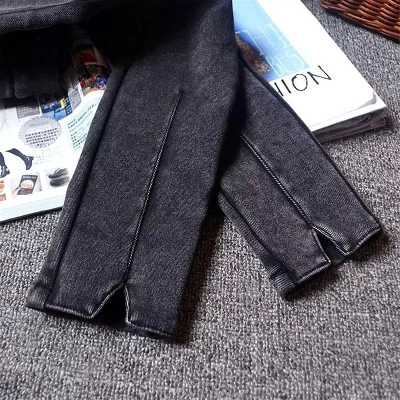 

Plus Size 5XL 2020 Jeans Winter Autumn Korean Women High Waist Elastic Jeans Slim High Waist Skinny Elastic Trousers