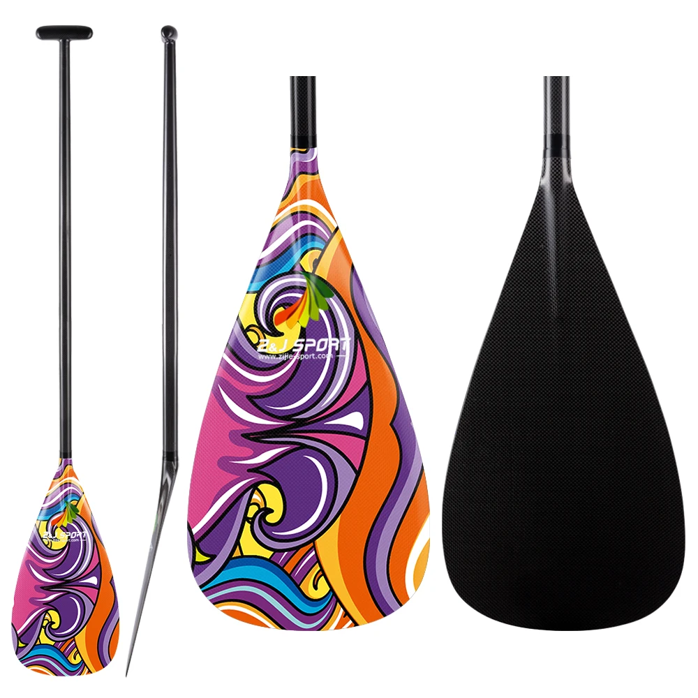 Легкого углеродного волокна Аутригер каноэ OC Paddle с Графика на лезвие из