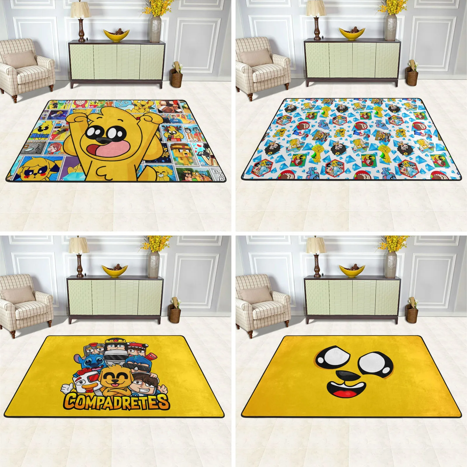 

Mikecrack Non-slip Carpets Bedroom Rugs Bath Mat Plush Decoration Living Room Luxury Fluffy Soft