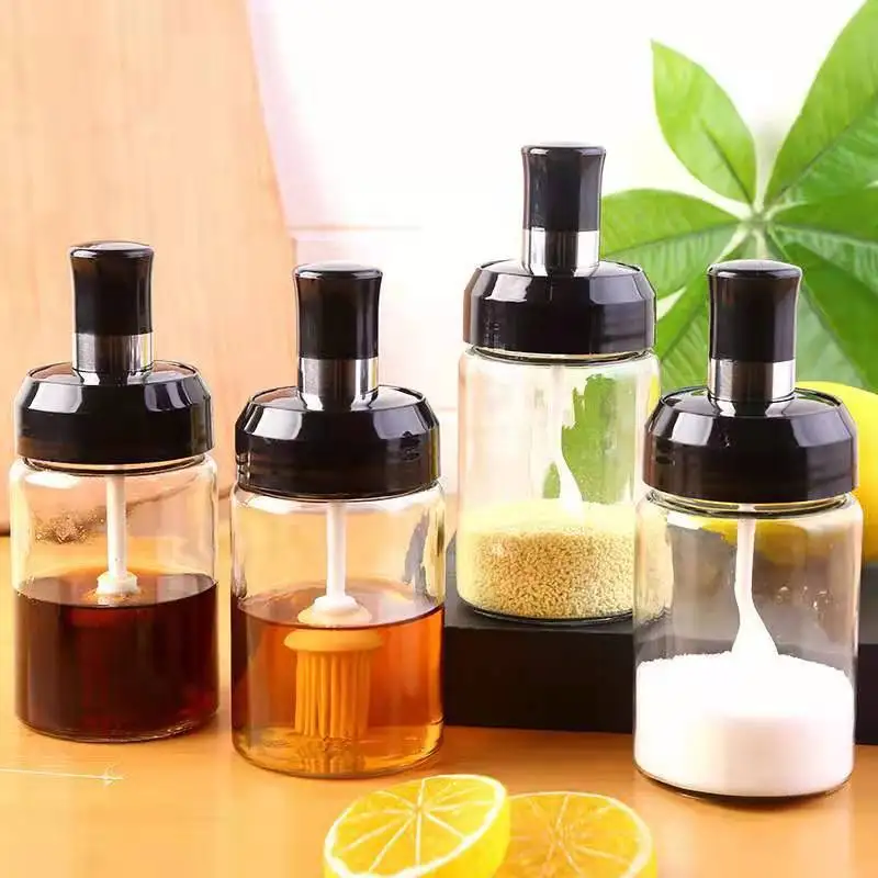 

Kitchen Tool Seasoning Bottle Butter Cake Bread Pastry Brush Barbecue Brush Oil Bottle Spoon Cover One Seasoning Jar