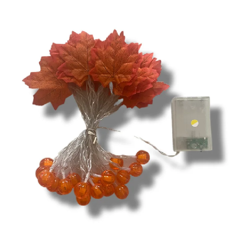 40 LED String Lights Maple Leaves Garland Led Fairy for Christmas Decoration Halloween Pumpkin Holiday Party Wedding Xmas | Дом и сад