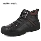 Ботинки Walkerpea мужские из натуральной кожи, дышащие высокие берцы, Уличная Повседневная теплая зимняя обувь