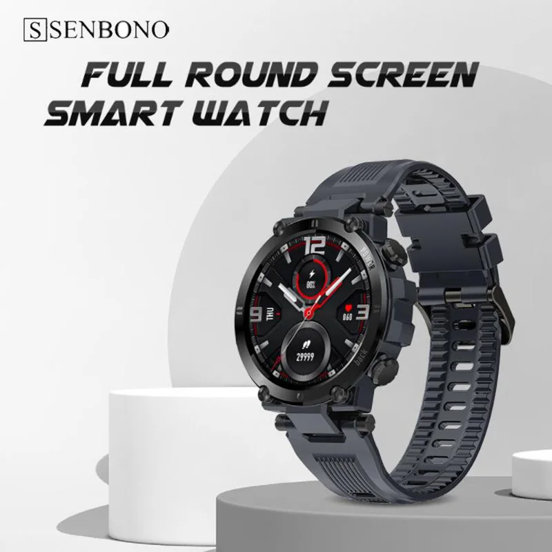 

SENBONO D13 Men Smart Watch Sports Clock support Heart Rate Blood Pressure Oxygen Monitor Blood Smartwatch for IOS Android phone