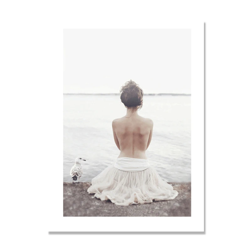 Мечта белое перо скандинавский постер холст картина квадрат фотографии любовь