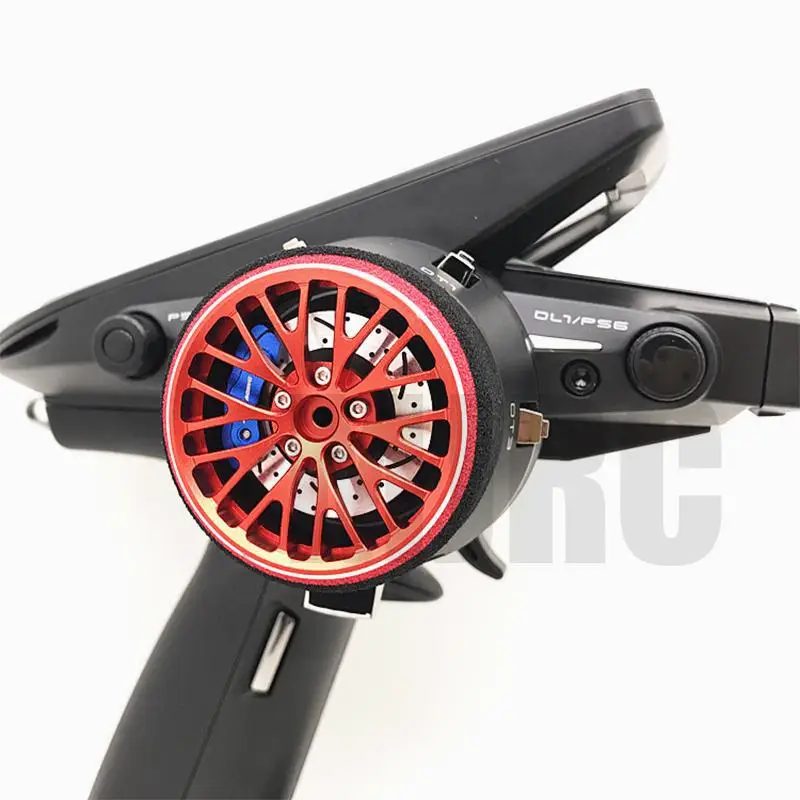 AJRC-Volante de metal negro y rojo para FUTABA, control remoto para RZ-D FUTABA 4PL S 4PX R 3PV 4PV 7PX 4PK 4PKS R KO-EX1-5