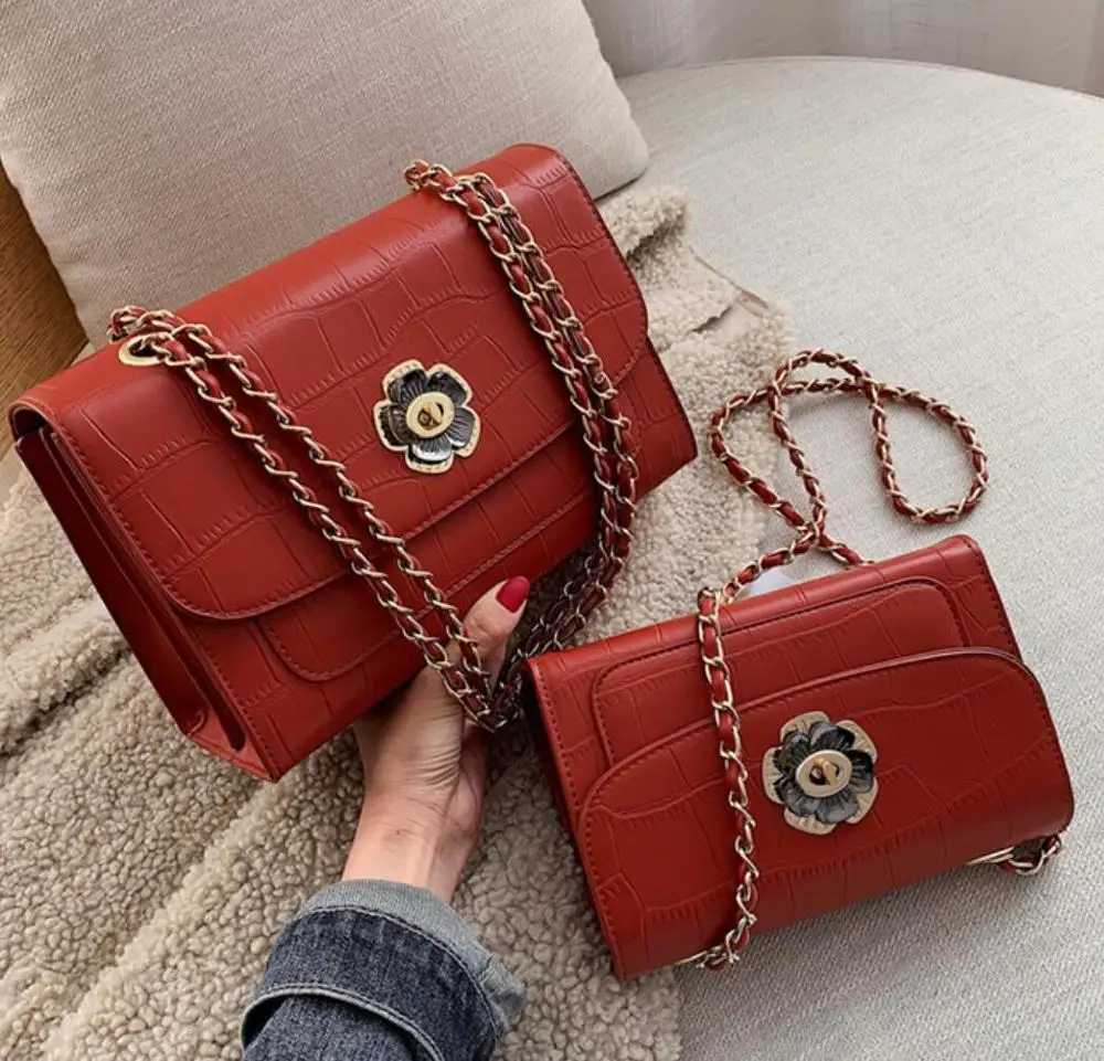 Элегантная женская каменная сумка с узором 2019 Новая высококачественная кожаная