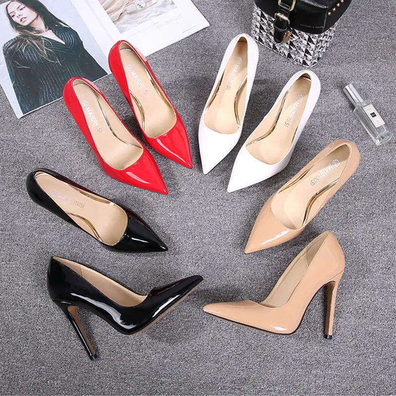 

Women's Pumps Shoes Classic Fashion Microfiber Leather Summer Sexy Lady Dress Wedding Party High Heels Shoes For Women 2021