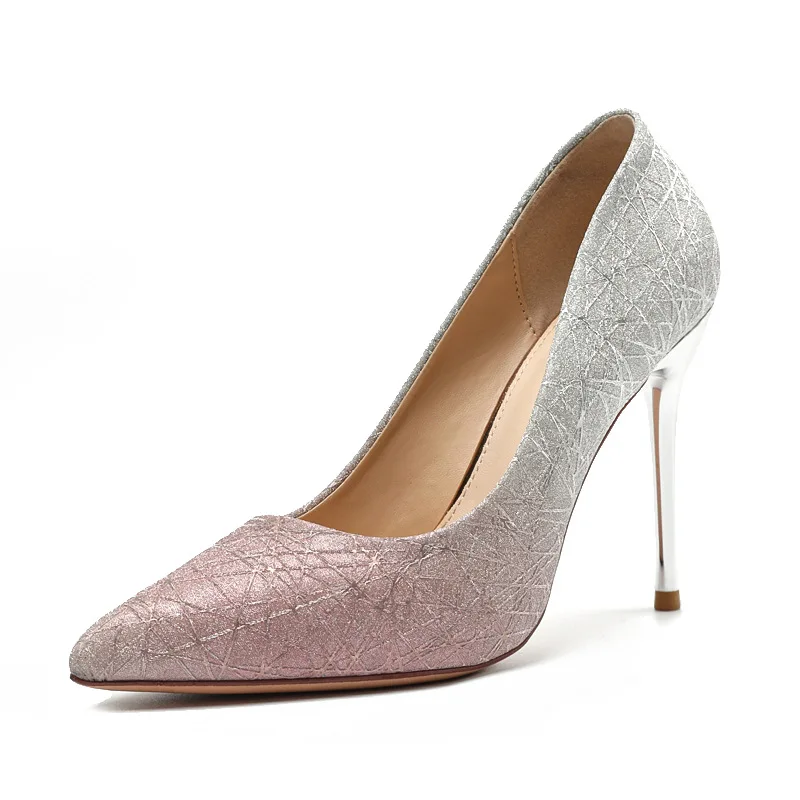 

African Woman Shoe Sexy Heels 2021 Pointed Pumps Bling Bling Slip On Lace-Up Burgundy Crossdressers Latest Bridal Fine Toe Casua