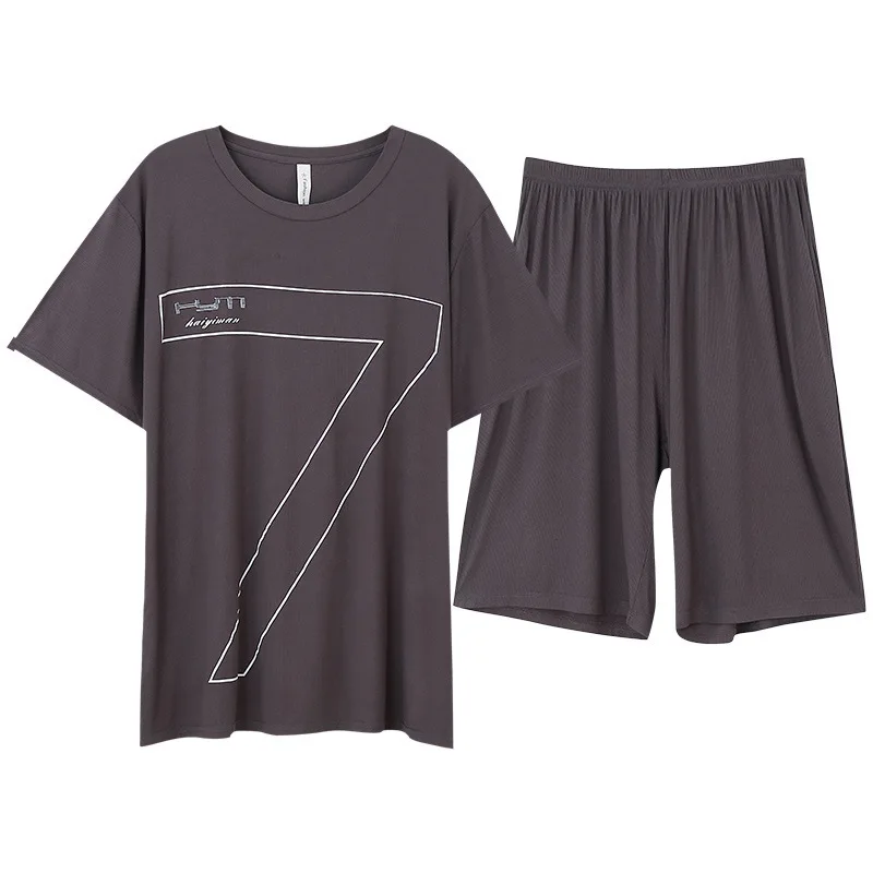 

Pigiama Uomo Pajamas Men's Summer Modal Short Sleeve Shorts Home Service Thin Half Sleeve Men's Large Size Suit Dormir Tops 2020
