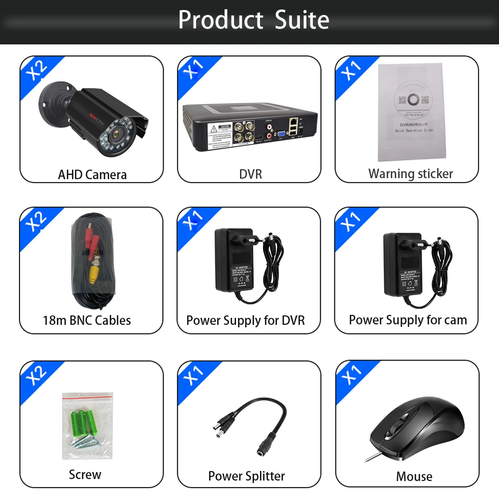 Скидка Камера видеонаблюдения, 4 канала, 1080P, AHD, аналоговая, уличная, с функцией ночного видения, удаленный доступ, для дома