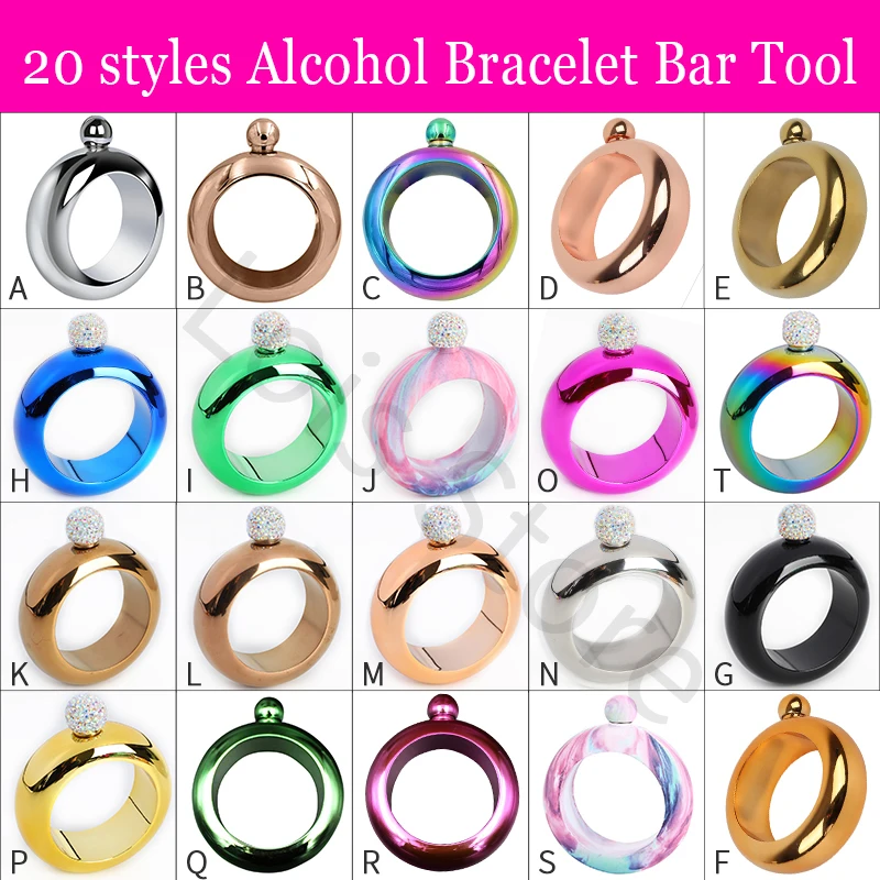 3 5 унций браслет-кувшин Браслет-фляга бутылка для вина нержавеющая сталь виски