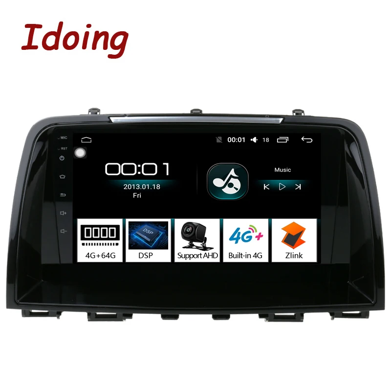 Автомагнитола Idoing на Android 8 1 с восьмиядерным процессором 9 дюймов GPS навигацией