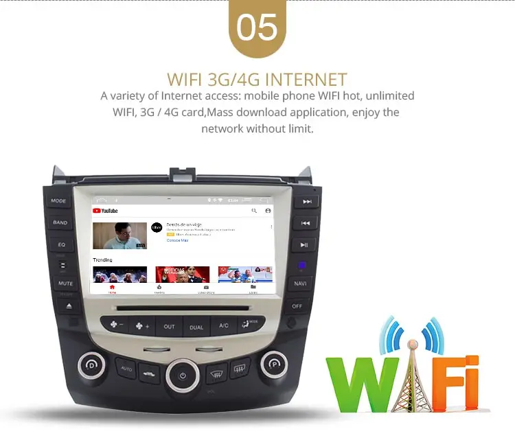 LJDA 7 дюймов 2 Дина fndroid 10 Автомобильный DVD плеер для Honda Accord 2003 2004 2005 2006 2007 Радио Аудио WI-FI Canbus gps навигации BT