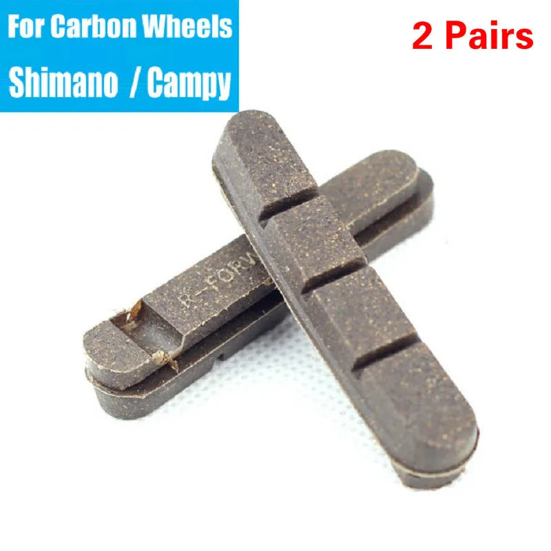 2 пары дорожных велосипедных тормозных колодок Catazer карбоновых для дисков