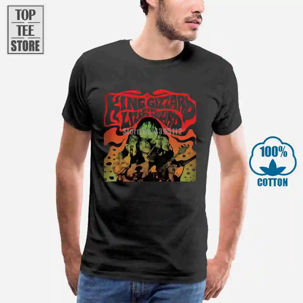 Футболка King Gizzard And The Wizard Lizard Psychedelic Rock австралийская музыка 1 | Мужская одежда