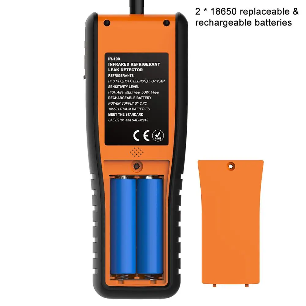 

Elitech IR-100 Dual Sensor Infrared&Heated Diode 2-in-1 Refrigerant Leak Detector Advanced Halogen Leakage Tester 10 Years' Life