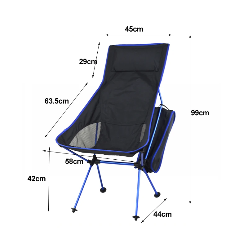 style 3 blue 1/2 шт Сверхлегкий складной стул для рыбалки для Открытый Отдых Досуг кресло для пикника, пляжа прочие приспособления для рыбалки - Цвет: style 3 blue