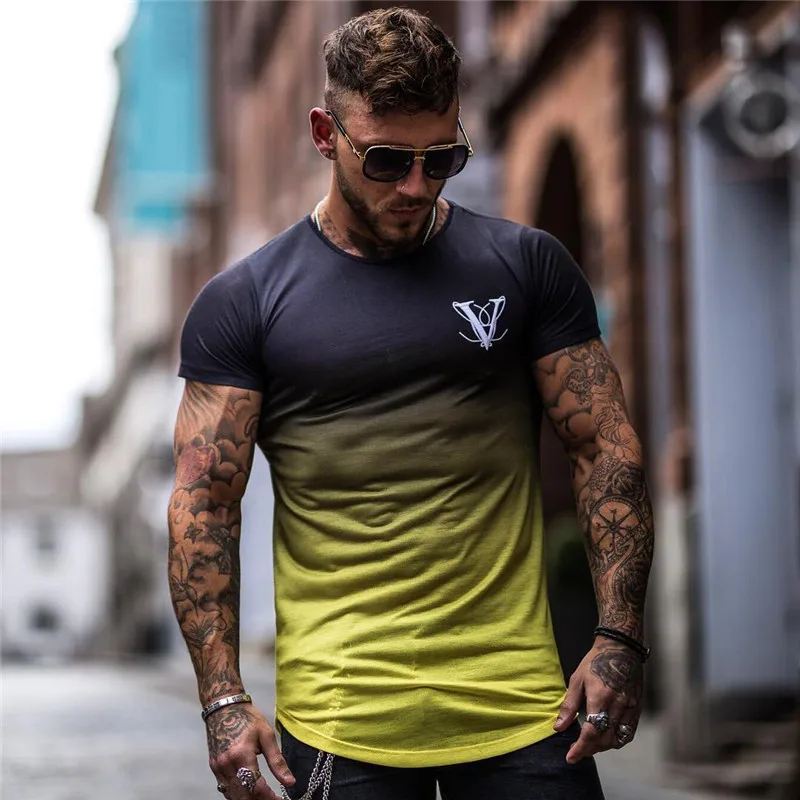 2019 Summer Fashion T Shirt Men Cotton Breathable Mens Short Sleeve Fitness t-shirt Gyms Tees Tight Casual Tops | Мужская одежда