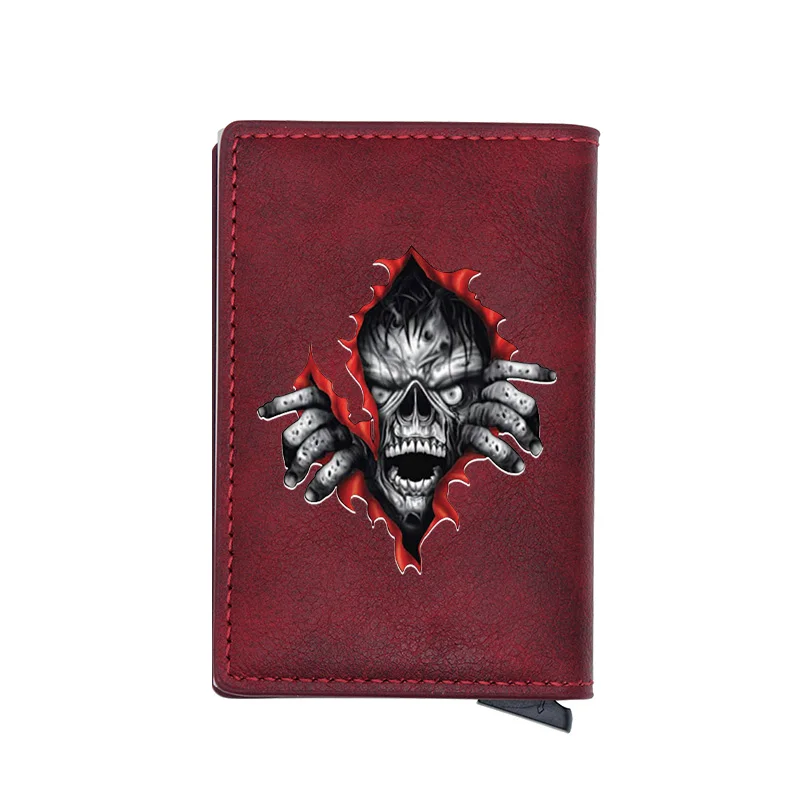 

Classic Horror Giant Pattern Digital Printing Pu Leather Card Holder Wallet Men Women Cool Short Money Clip