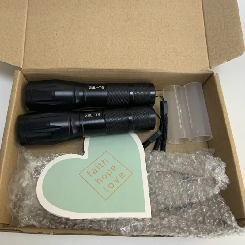 Оптовая продажа 2 шт. портативный мощный мини светодиодный тактический карманный