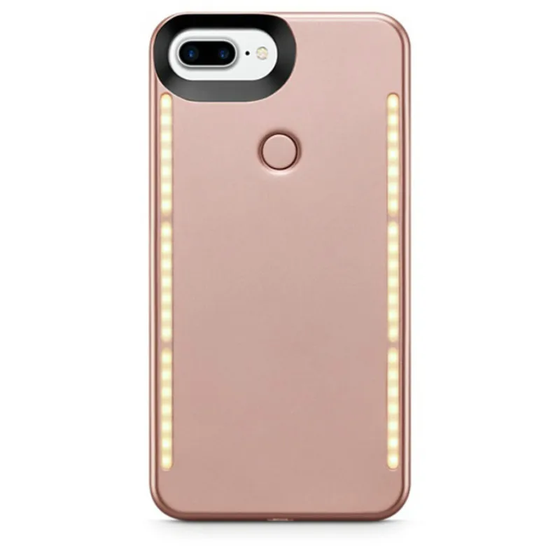 Светодиодный роскошный светящийся чехол для телефона для iPhone 6, 6s, 7, 8 Plus, X, идеальный селфи светильник, светящийся чехол для samsung S8, S9 plus, чехол