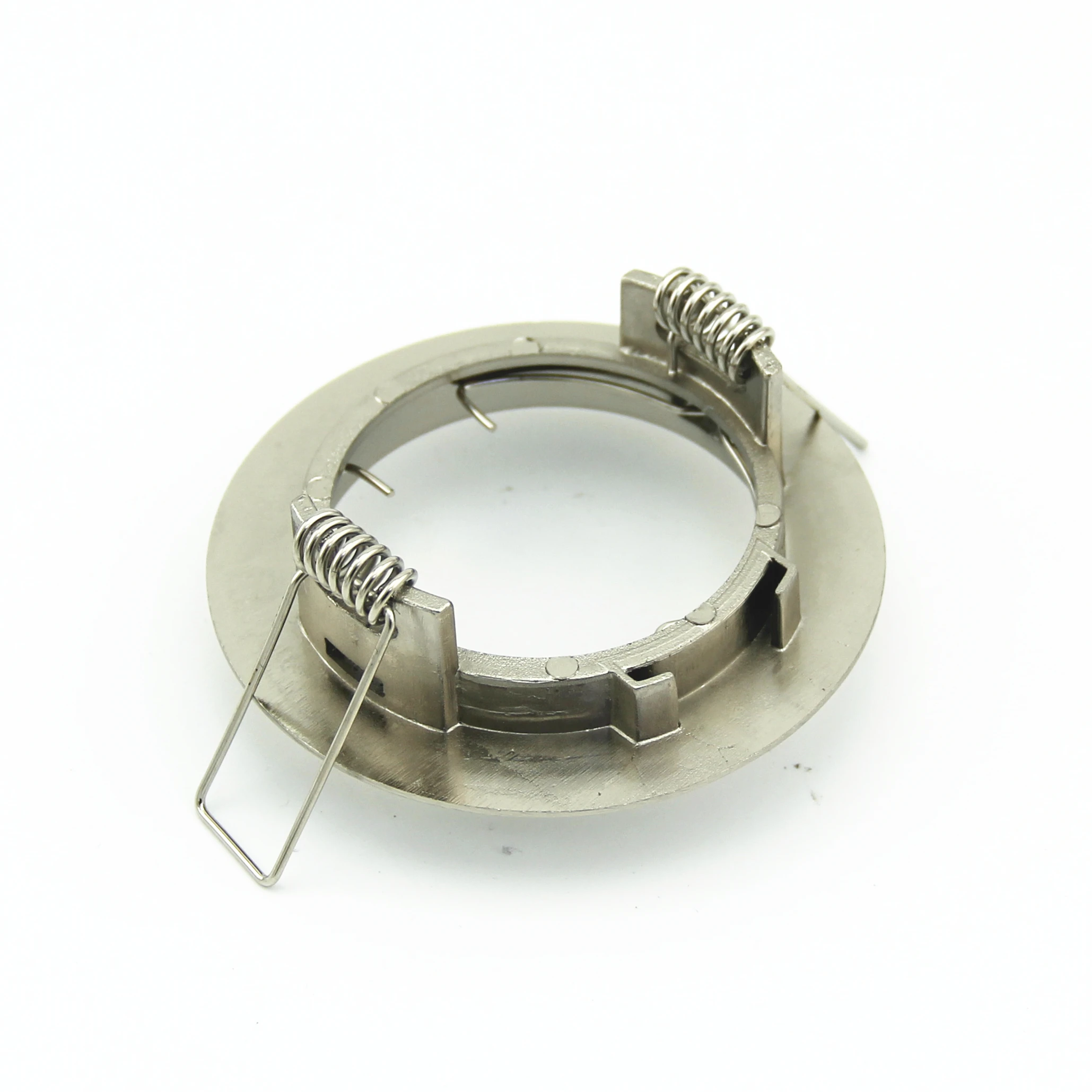 Цинковый сплав круглый мороз белый/сатин никель/черный встроенный