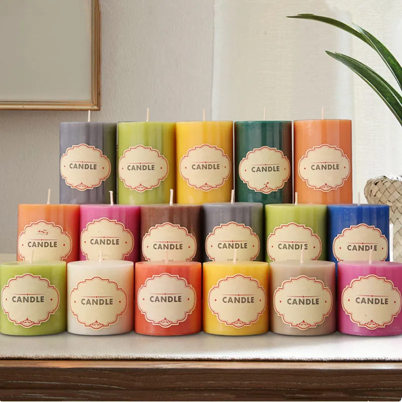 1 шт. ароматерапия свечи круглый цилиндр эфирного масла бездымного в нескольких