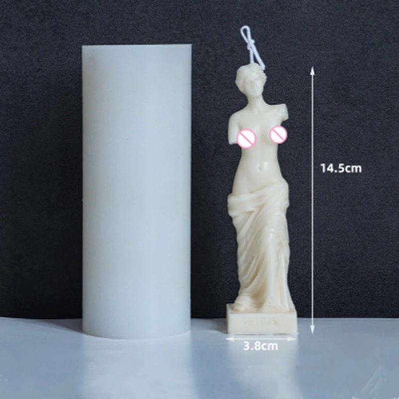 

Art Body Candle Mold Female Candle Silicone Mold Fragrance Human Shaped Venus Goddess Candle Making Wax Plaster Mould Handmade