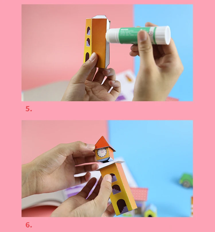 

Early Childhood Education 3d Handmade Paper Toys Die Cut Book Scissors Origami Child DIY Puzzle Craft Material Set