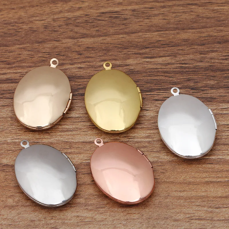 10 шт. 23*33 мм металлический латунный Овальный Кулон медальон открывается фото