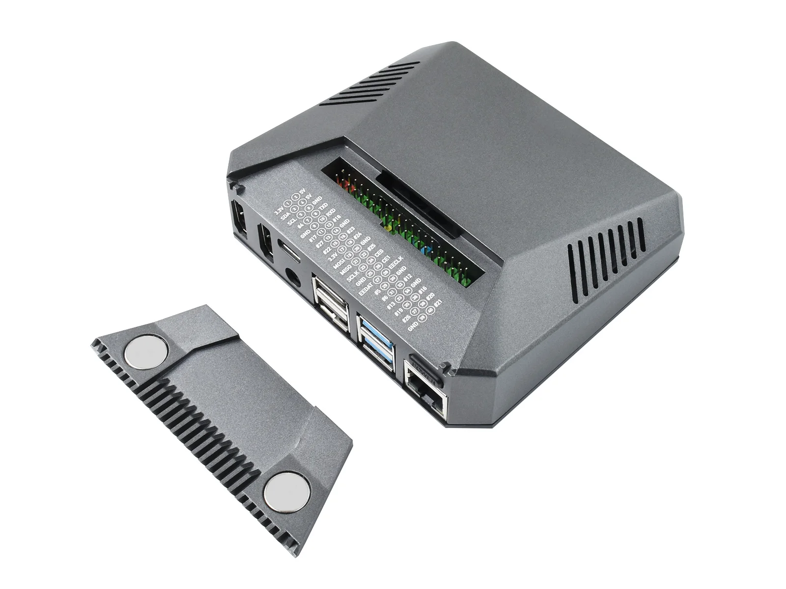 Алюминиевый Чехол Waveshare Argon ONE A для Raspberry Pi 4 с безопасной кнопкой питания и двумя