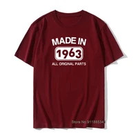 made in 1963 birthday gift t shirt 58 years present funny vintage cotton tshirts retro print daddy grandad man t shirt