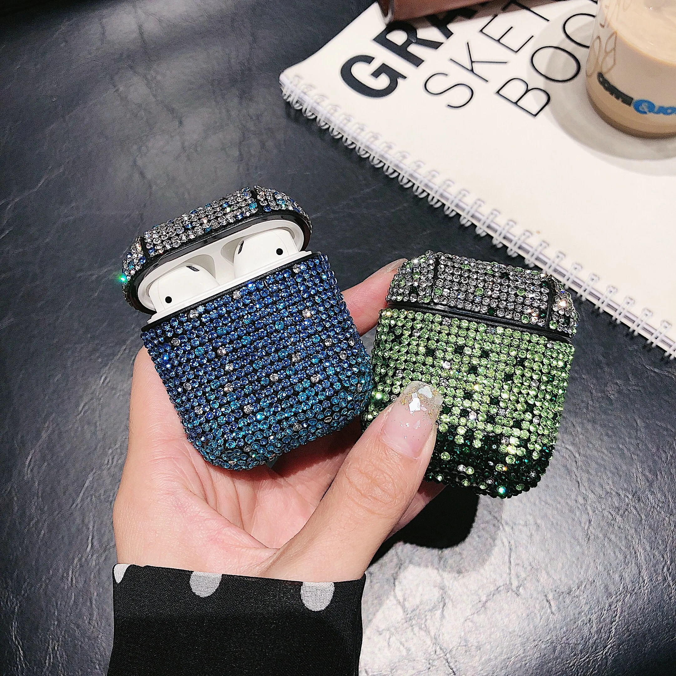 Блестящие стразы чехол для Airpods Pro Bluetooth беспроводные наушники градиентный Блестящий девчачий чехол для AirPods 2 1 чехол для зарядного устройства
