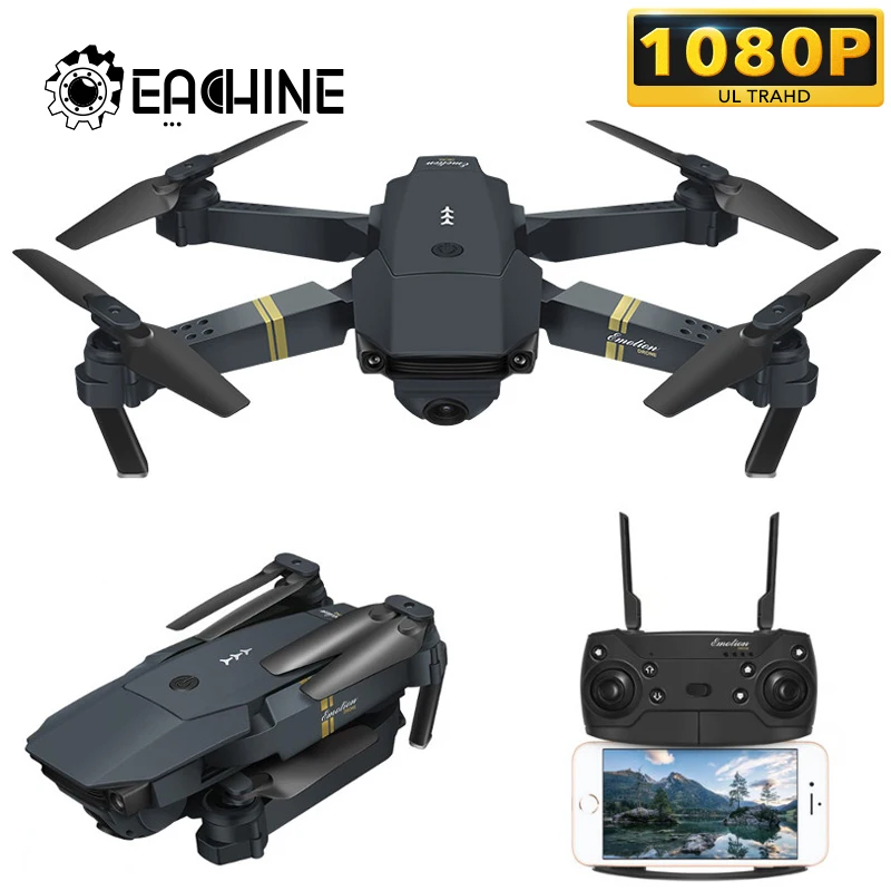 Eachine E58 Wi Fi FPV с широкоугольной камерой HD 1080P режим удержания высоты складной рычаг