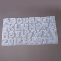 english alphabet letter number decoration silicone mold for earring pendant creative keychain mold crystal epoxy resin mold