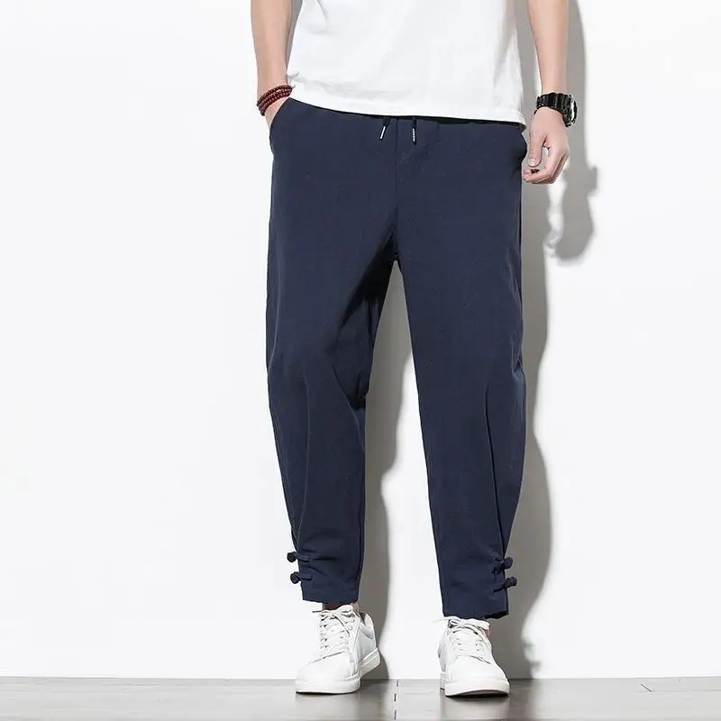 

Casual Men Harem Pants Men Jogger Pants Men Fitness Trousers Male Chinese Traditional Harajuku Cotton Baggy Jogging Pants Men