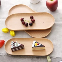 beech solid wood dinner plate fruit plate tray wooden fruit plate round tray japanese dried fruit plate restaurant storage
