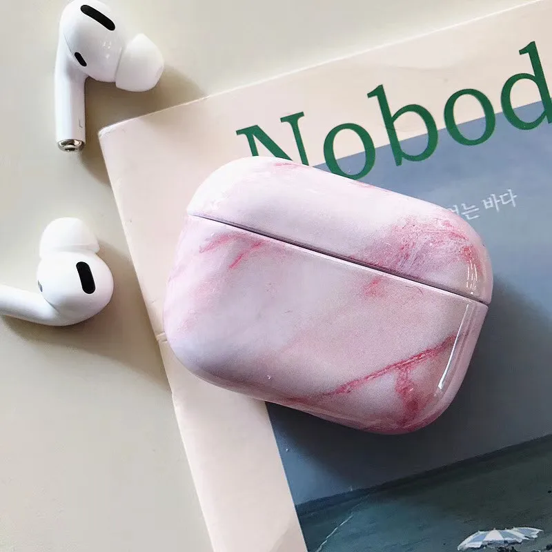 Pink Мраморный чехол для Airpods Pro, чехол для беспроводных Bluetooth наушников, чехол для Airpod 3, чехол для Apple Air Pods Pro, Fundas Coque - Цвет: Pink