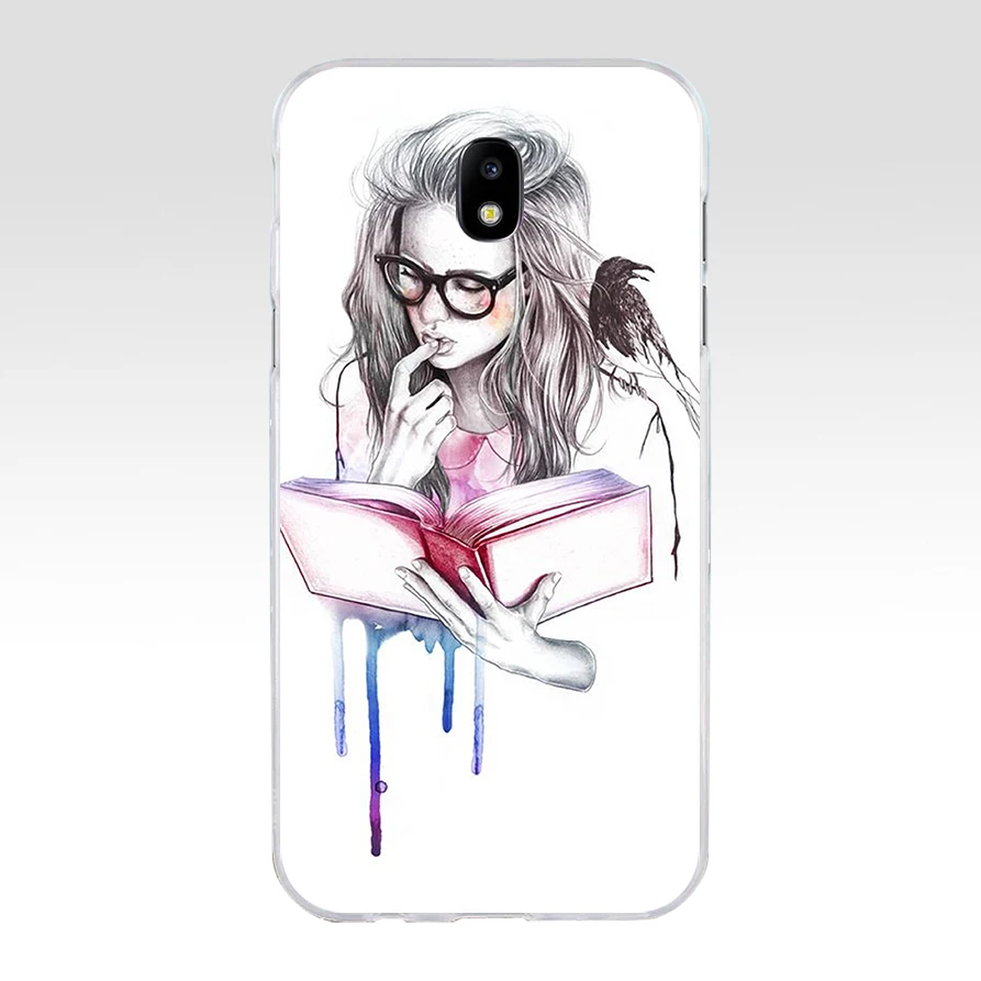 88AA Book Girl Heart Coffee gift Soft Silicone Tpu Cover phone Case for Samsung Galaxy J3 J5 2016 2017 case | Мобильные телефоны и