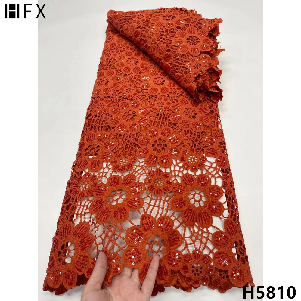 Кружевная ткань HFX гипюровое кружево африканская кружевная 2021 высокое качество