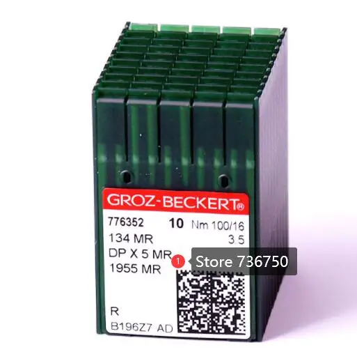 500 шт. оптовая продажа Подлинная швейная игла Groz Beckert 134MR DPX5MR 1955MR 134 MR DPX5 1955 запасные