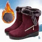 Зимние ботинки женские новые плюшевые и утолщенные зимние женские ботинки большого размера теплая хлопковая обувь для снега универсальные повседневные ботинки